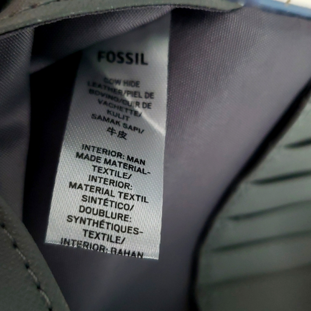 Fossil Leather Wallet Blue - Picture 8 of 8